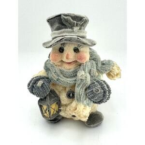Velvet Touch Winter Snowman Holding‎ Lantern Figurine The Encore Group